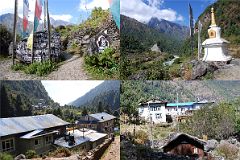 Lukla To Namche Bazaar 14 Mani Rocks And Chorten At Ghat, Phakding